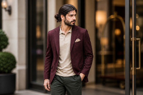 bordo blazer kombinleri