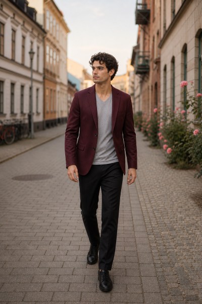 Bordo Blazer Nasıl Kombinlenir? | Bin Kelam bordo blazer ceketle kombin fikirleri