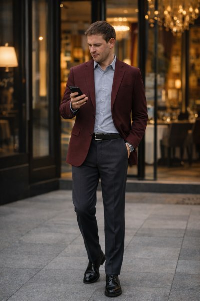 8 Jilet Gibi Blazer Ceket Kombini | Bin Kelam bordo blazer nasıl kombinlenir?