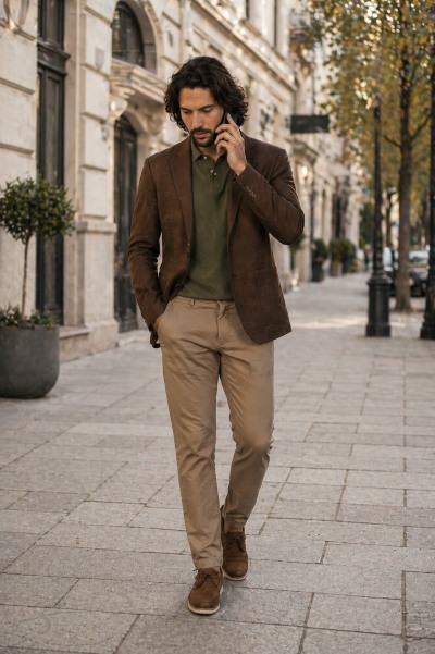 Toprak Tonlarıyla Blazer Kombinleri: 5 Sade ve Şık Örnek | Bin Kelam kahverengi blazer ceket örneği
