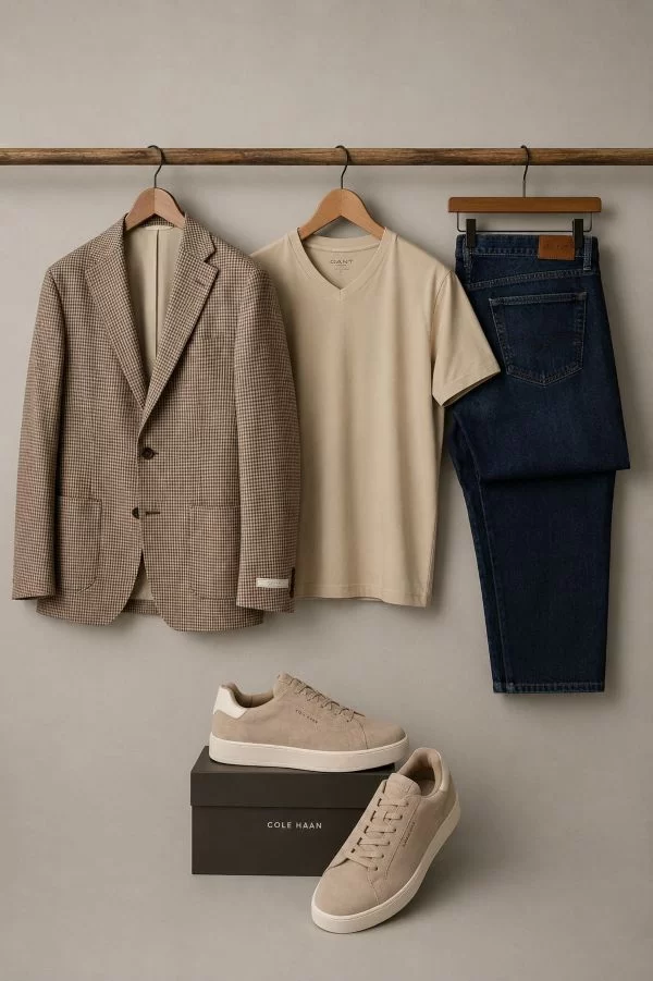 pötikareli bej blazer nasıl kombinlenir